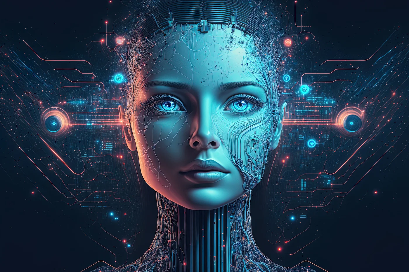 Futuristic neural network background